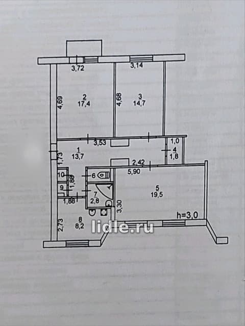 3х комнатная квартира
